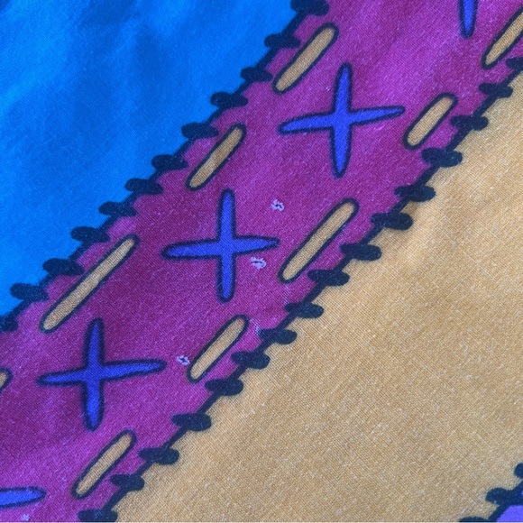 Vintage Disney Pocahontas Colorful Stripe Twin Top Sheet USA Cutter Crafts FLAWS - Picture 9 of 9